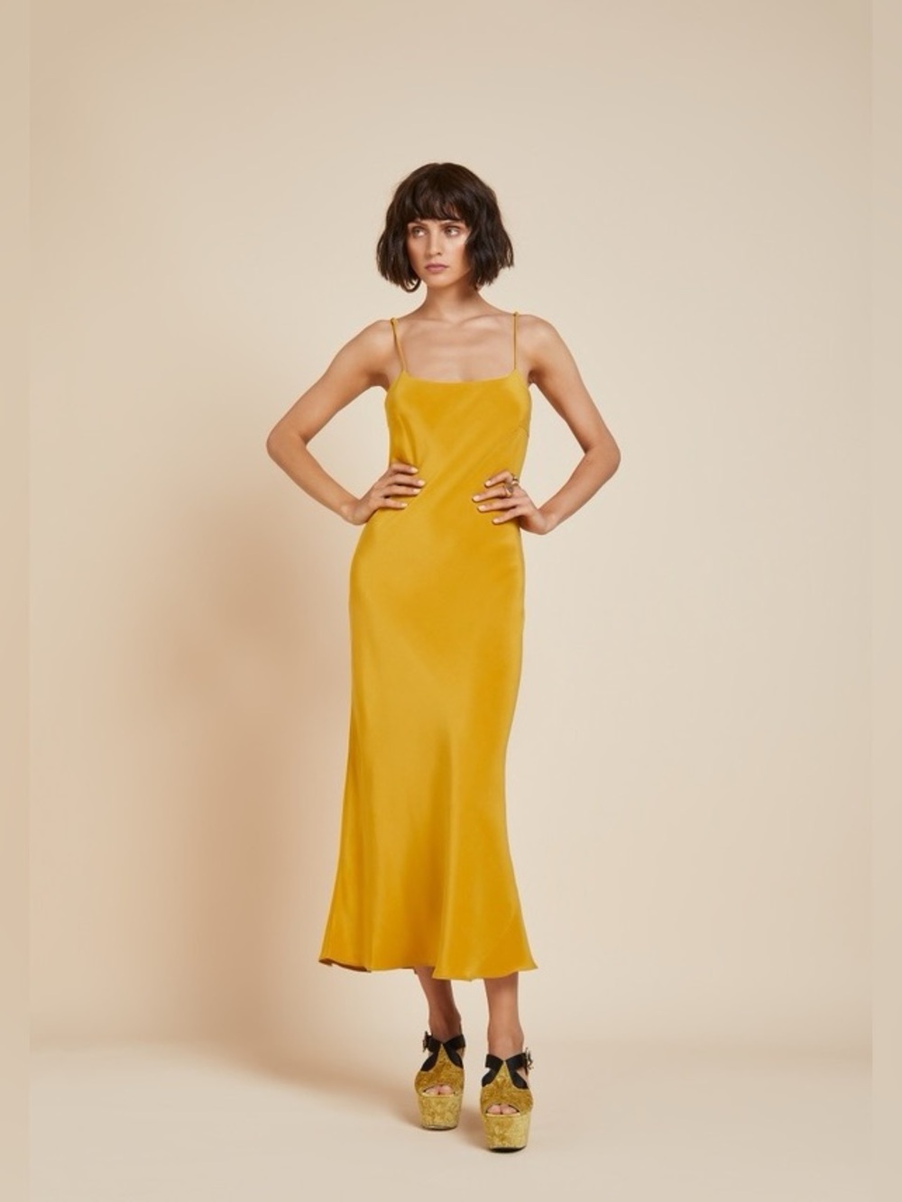 Olivia von Halle Artemis Dress in Tobacco